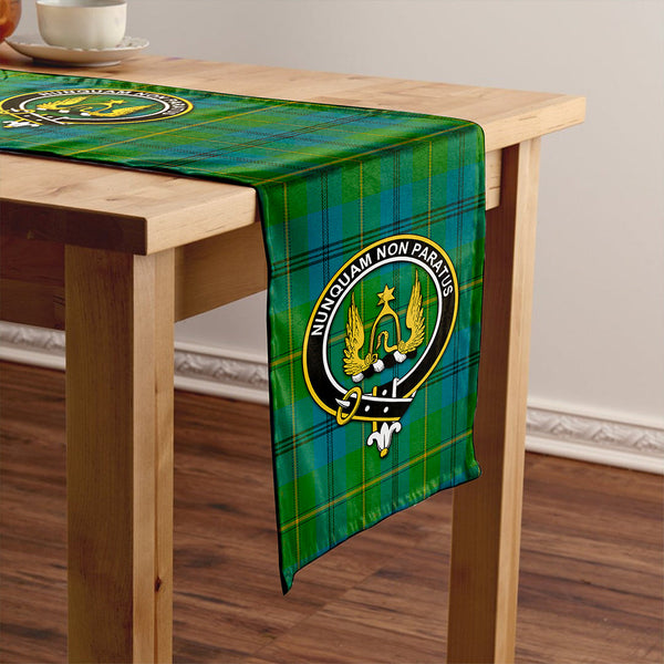 Johnstone (Johnson) Ancient Clan Badge Tartan Table Runner