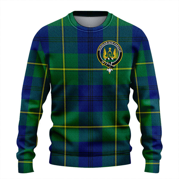 Johnstone (Johnson) Modern Clan Badge Tartan Knitted Sweater