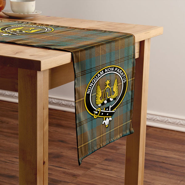 Johnstone (Johnson) Weathered Clan Badge Tartan Table Runner