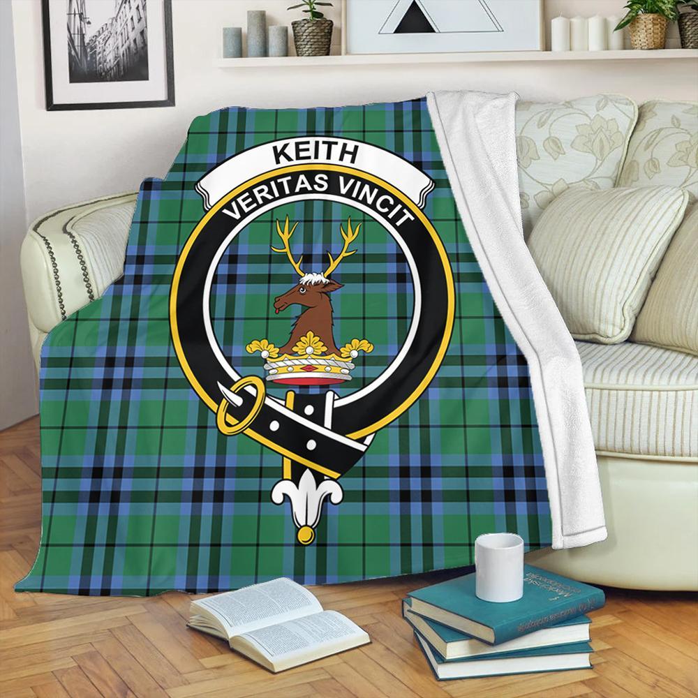 Keith Ancient Tartan Crest Premium Blanket