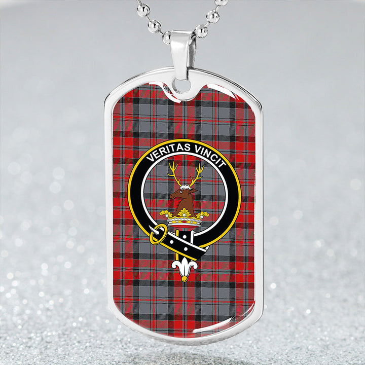 Keith Fashion (Austin Fashion) Ancient Clan Badge Classic Tartan Dog Tag Necklace