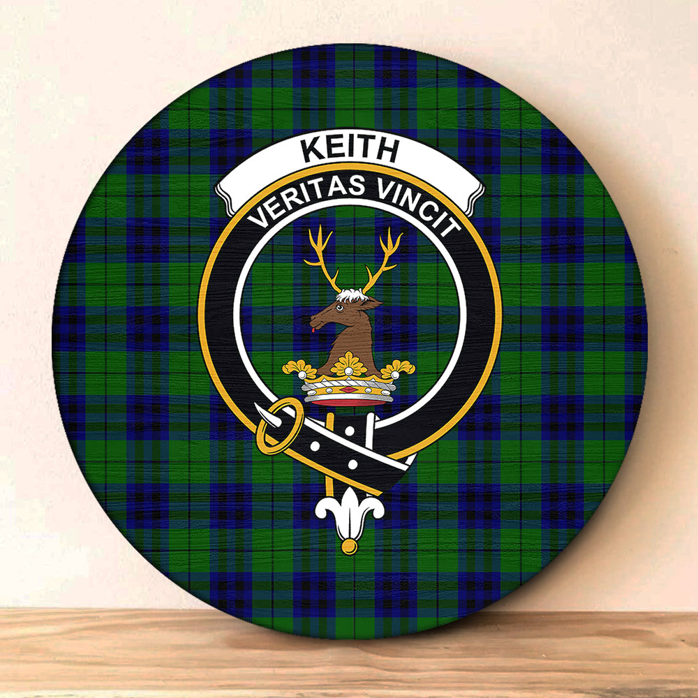Keith Modern Tartan Classic Crest Round Wooden Sign | Celticprime.com ...