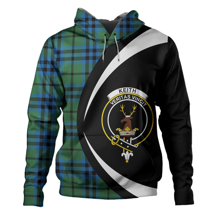 Keith (Austin) Ancient Clan Badge Tartan Hoodie Circle Style