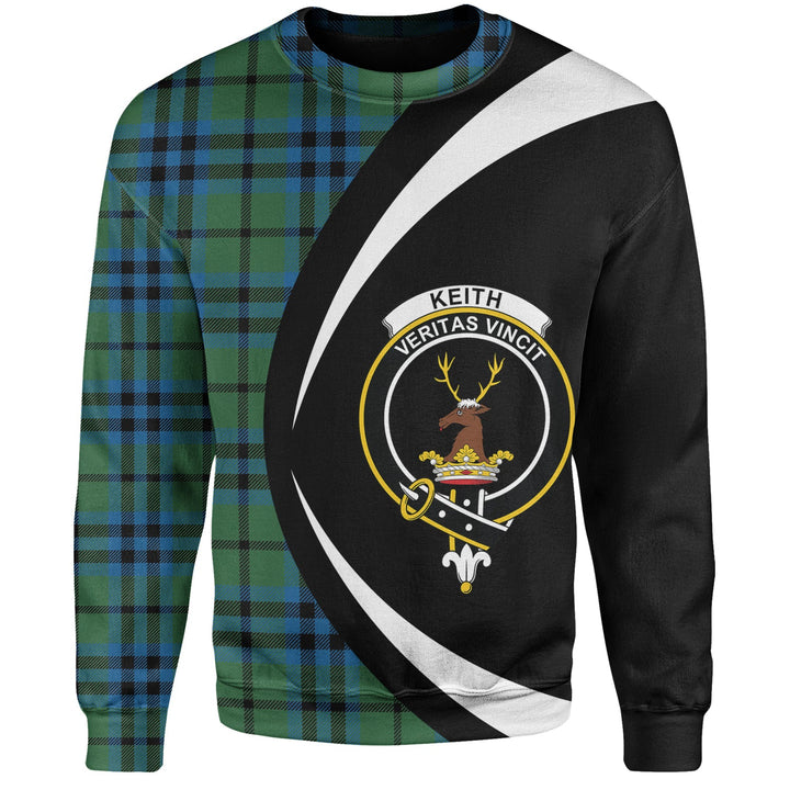 Keith (Austin) Ancient Clan Badge Tartan Sweatshirt Circle Style Personalized