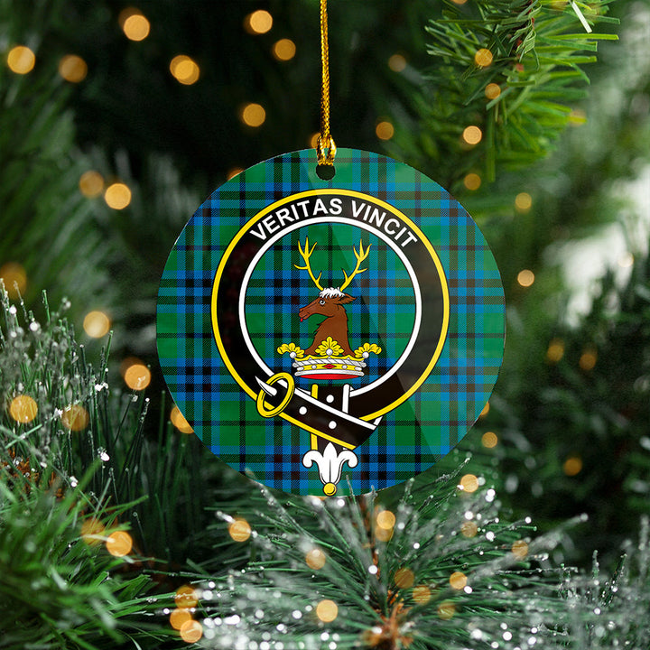 Keith (Austin) Ancient Clan Badge Tartan Plastic Christmas Ornaments