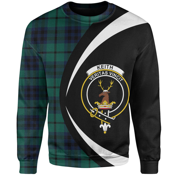 Keith (Austin) Modern Clan Badge Tartan Sweatshirt Circle Style Personalized