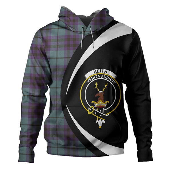 Keith (Austin) Weathered Clan Badge Tartan Hoodie Circle Style
