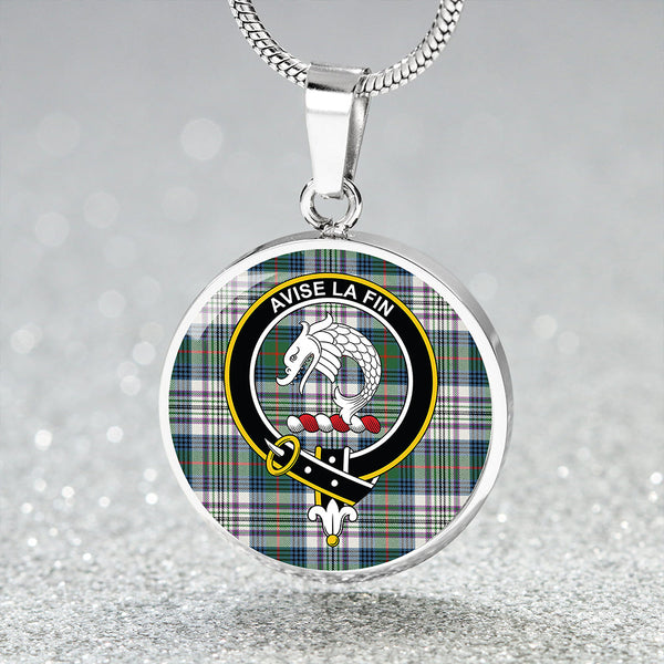 Kennedy Dress Ancient Clan Badge Tartan Classic Circle Necklace