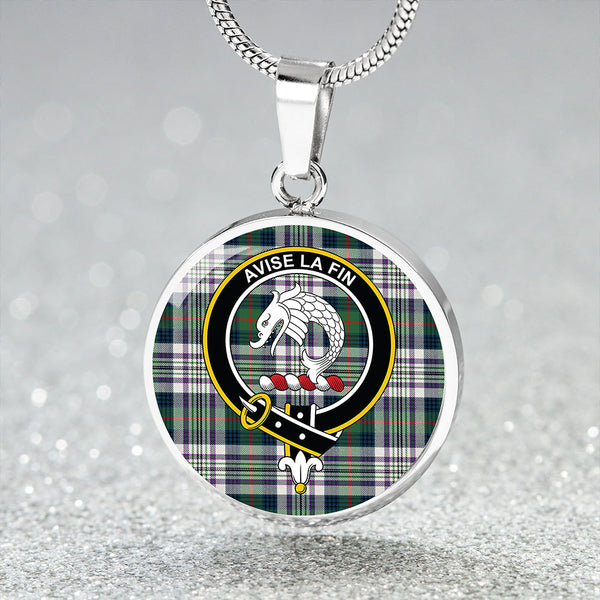 Kennedy Dress Modern Clan Badge Tartan Classic Circle Necklace