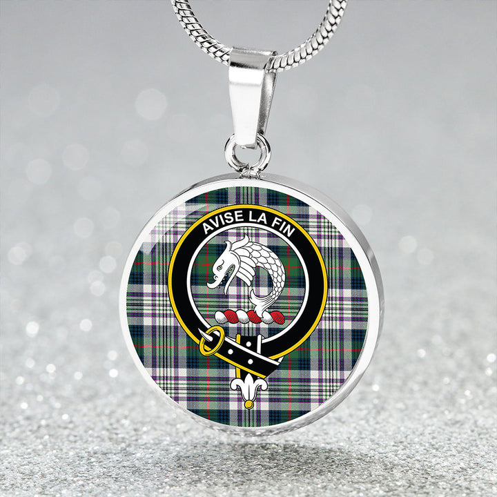 Kennedy Dress Modern Clan Badge Tartan Classic Circle Necklace