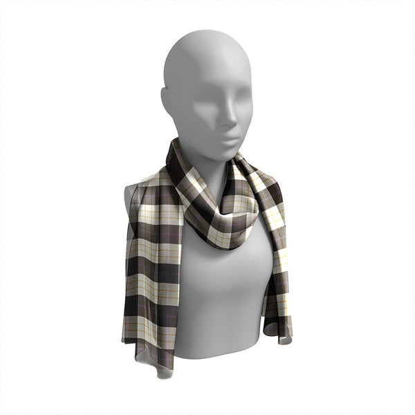 Kennison Weathered Tartan Classic Silk Habotai Long Scarf