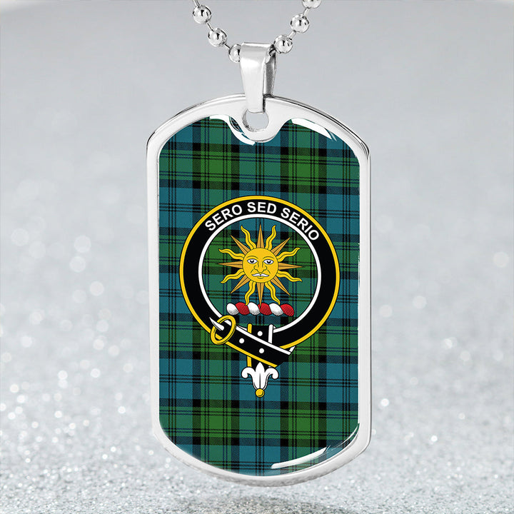 Kerr Hunting Ancient Clan Badge Classic Tartan Dog Tag Necklace