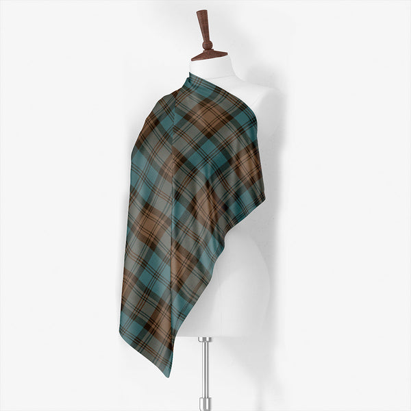 Kerr Hunting Weathered Tartan Classic Silk Habotai Square Scarf