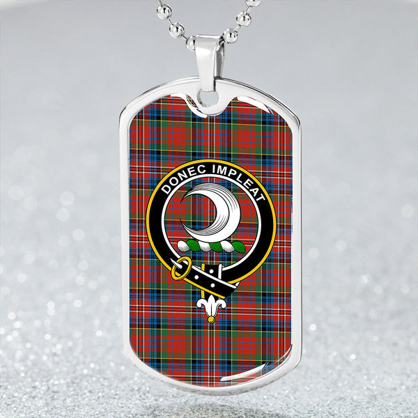 Kidd Rock and Wheel Ancient Clan Badge Classic Tartan Dog Tag Necklace