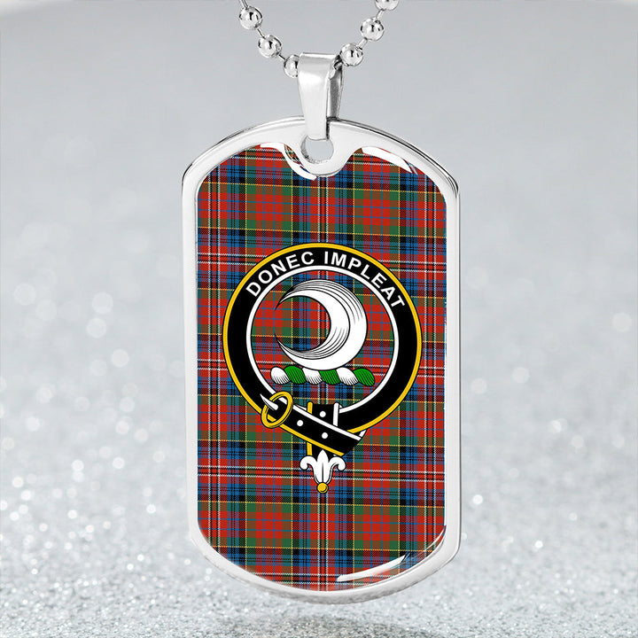 Kidd Rock and Wheel Ancient Clan Badge Classic Tartan Dog Tag Necklace