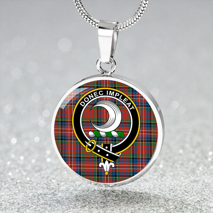 Kidd Rock and Wheel Ancient Clan Badge Tartan Classic Circle Necklace