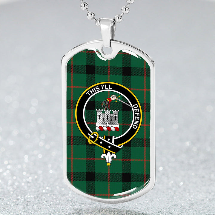 Kincaid Modern Clan Badge Classic Tartan Dog Tag Necklace