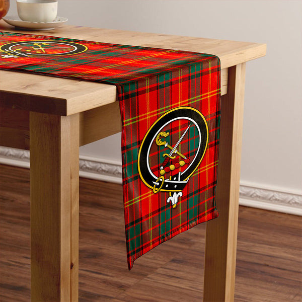 Kirk Modern Clan Badge Tartan Table Runner