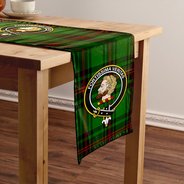 Kirkcaldy Clan Badge Tartan Table Runner