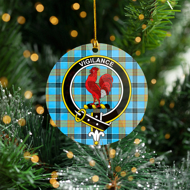 Laing (Lang) Ancient Clan Badge Tartan Plastic Christmas Ornaments