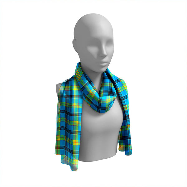 Laing (Lang) Modern Tartan Classic Silk Habotai Long Scarf