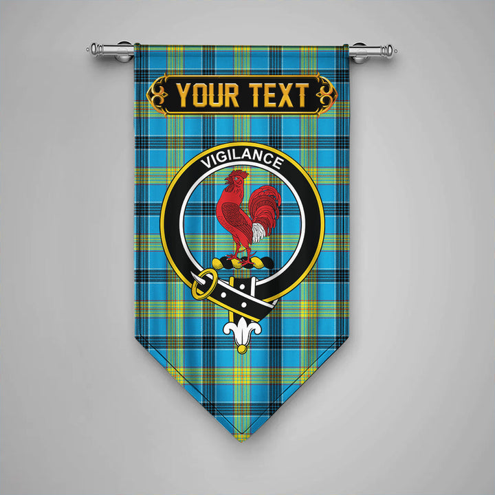 Laing (Lang) Modern Clan Badge Tartan Gonfalon Personalize