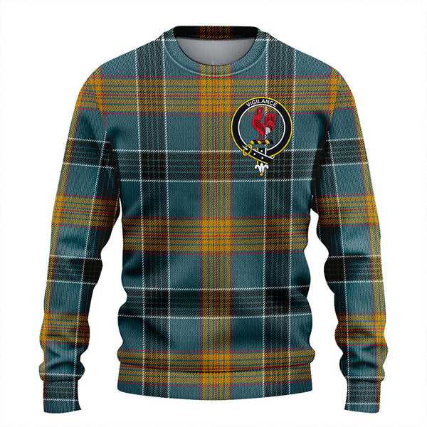 Laing (Lang) Weathered Clan Badge Tartan Knitted Sweater