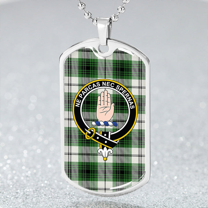 Lamont Dress (MacLamont Dress) Ancient Clan Badge Classic Tartan Dog Tag Necklace