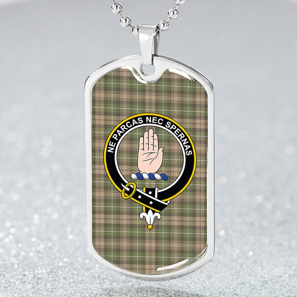 Lamont Heather (MacLamont Heather) Ancient Clan Badge Classic Tartan Dog Tag Necklace