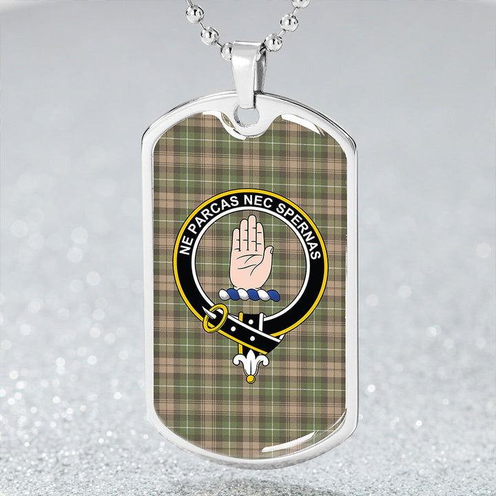 Lamont Heather (MacLamont Heather) Ancient Clan Badge Classic Tartan Dog Tag Necklace