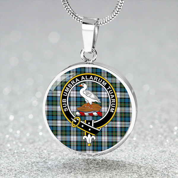 Lauder Dress Ancient Clan Badge Tartan Classic Circle Necklace