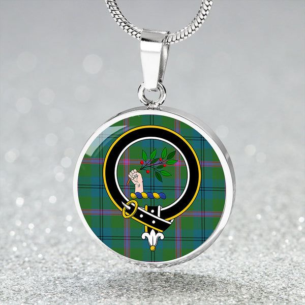 Laurie Ancient Clan Badge Tartan Classic Circle Necklace