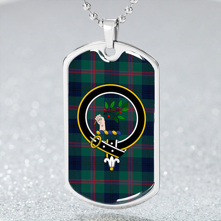 Laurie Modern Clan Badge Classic Tartan Dog Tag Necklace