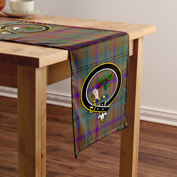 Laurie Weathered Clan Badge Tartan Table Runner