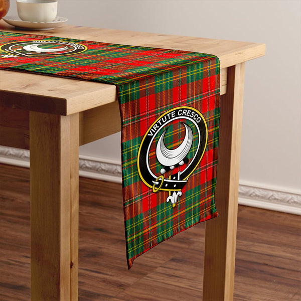 Leask Modern Clan Badge Tartan Table Runner