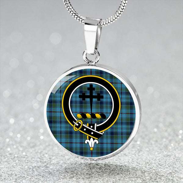 Leith District Modern Clan Badge Tartan Classic Circle Necklace
