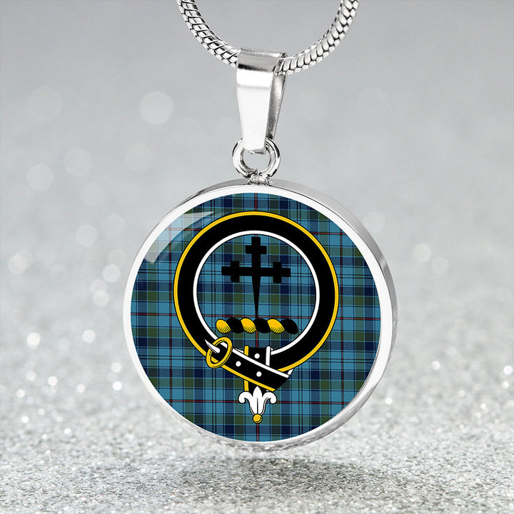 Leith District Modern Clan Badge Tartan Classic Circle Necklace