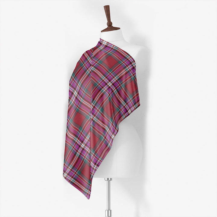 Lendrum Lyon Weathered Tartan Classic Silk Habotai Square Scarf