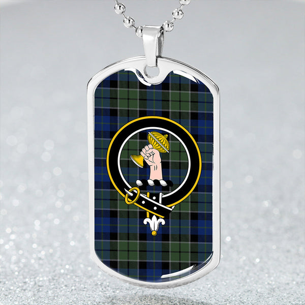 Lennie Modern Clan Badge Classic Tartan Dog Tag Necklace