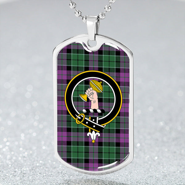 Lennie (Leny) Ancient Clan Badge Classic Tartan Dog Tag Necklace