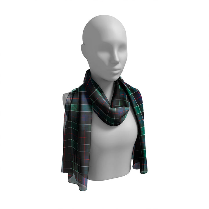 Leslie Hunting (Leslie Green) Modern Tartan Classic Silk Habotai Long Scarf