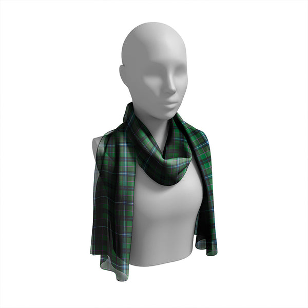 Linden Modern Tartan Classic Silk Habotai Long Scarf