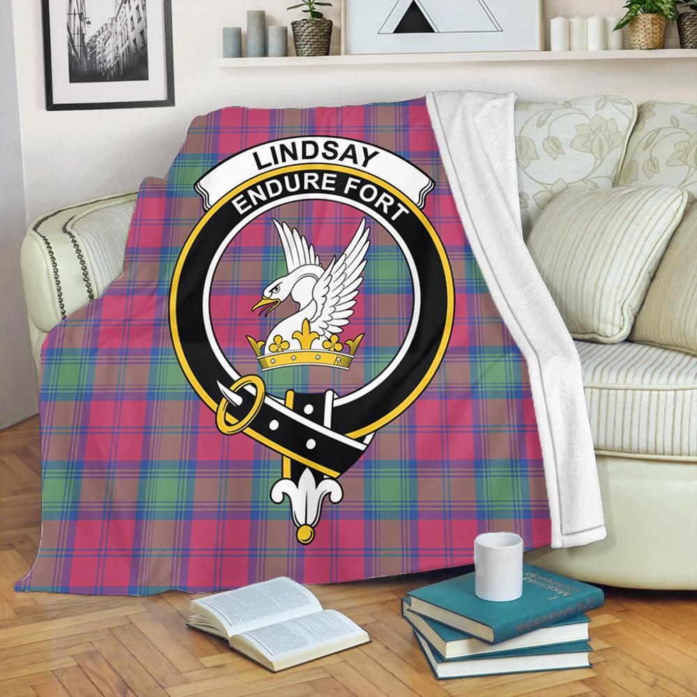 Lindsay Ancient Tartan Crest Premium Blanket