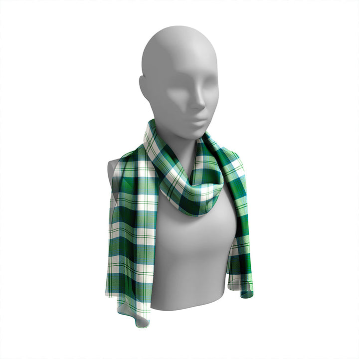 Lindsay Dress Dance Green Ancient Tartan Classic Silk Habotai Long Scarf
