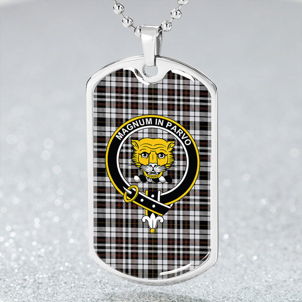 Little Arisaid Modern Clan Badge Classic Tartan Dog Tag Necklace