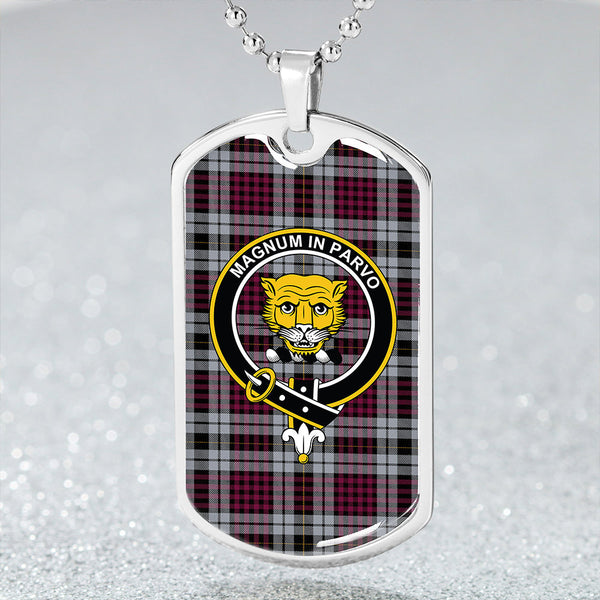 Little Dress Modern Clan Badge Classic Tartan Dog Tag Necklace