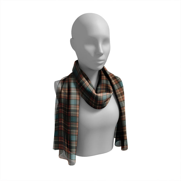 Lloyd Weathered Tartan Classic Silk Habotai Long Scarf