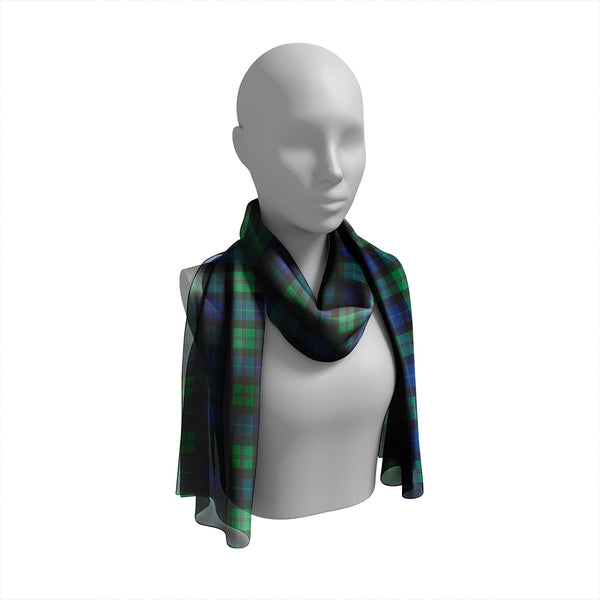 Lochaber Modern Tartan Classic Silk Habotai Long Scarf