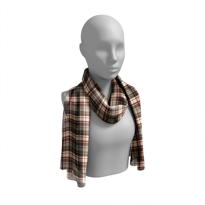 Lochaber Scrapbook Weathered Tartan Classic Silk Habotai Long Scarf