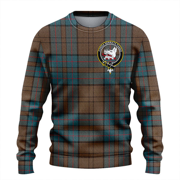 Lockhart Weathered Clan Badge Tartan Knitted Sweater